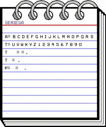 SERIESA Regular animated font preview