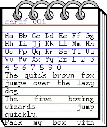 serif_v01 Regular animated font preview
