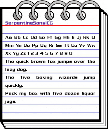 SerpentineSansICG Regular animated font preview