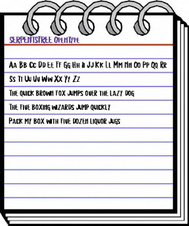 SERPENTS FREE Regular animated font preview