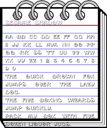 Sesame Shadow Regular animated font preview