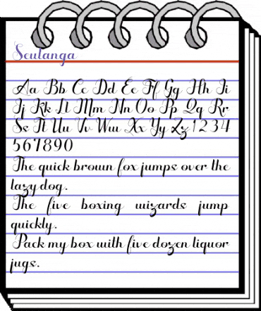 Seulanga Regular animated font preview