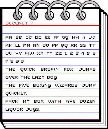 Sevenet 7 Regular animated font preview