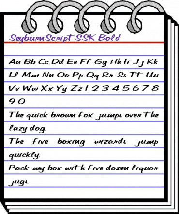 SeyburnScriptSSK Bold animated font preview