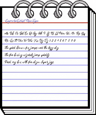 Seymore Script Regular animated font preview