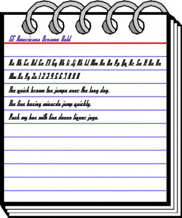 SF Americana Dreams Bold animated font preview