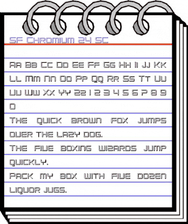 SF Chromium 24 SC Regular animated font preview