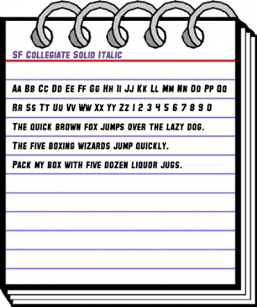 SF Collegiate Solid Italic animated font preview SF Collegiate Solid Italic animated font preview