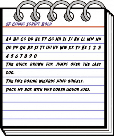 SF Comic Script Bold animated font preview SF Comic Script Bold animated font preview