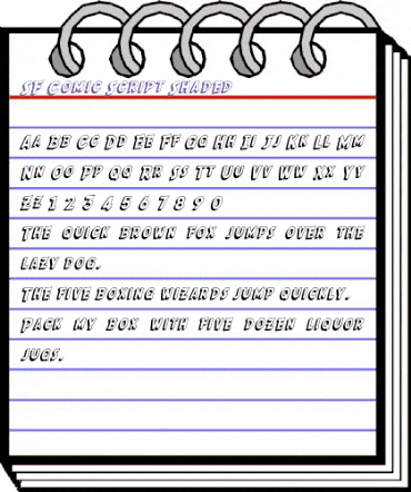 SF Comic Script Shaded Regular animated font preview SF Comic Script Shaded Regular animated font preview