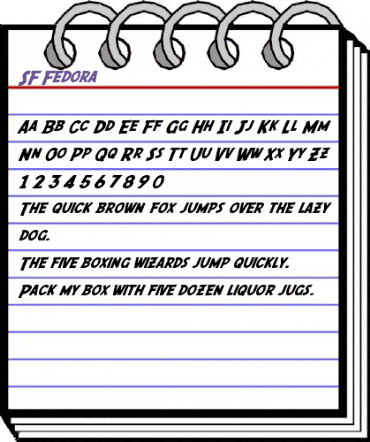 SF Fedora Regular animated font preview