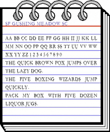 SF Gushing Meadow SC Regular animated font preview SF Gushing Meadow SC Regular animated font preview