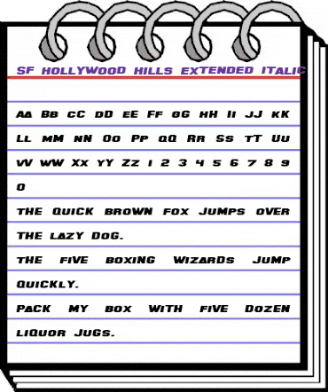 SF Hollywood Hills Extended Italic animated font preview SF Hollywood Hills Extended Italic animated font preview