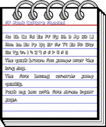 SF Junk Culture Shaded Regular animated font preview SF Junk Culture Shaded Regular animated font preview