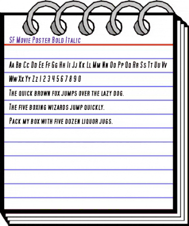 SF Movie Poster Bold Italic animated font preview SF Movie Poster Bold Italic animated font preview