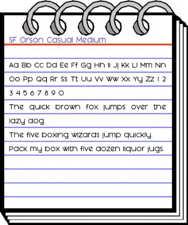 SF Orson Casual Medium Regular animated font preview