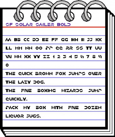 SF Solar Sailer Bold animated font preview