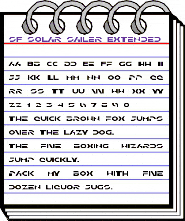 SF Solar Sailer Extended Regular animated font preview