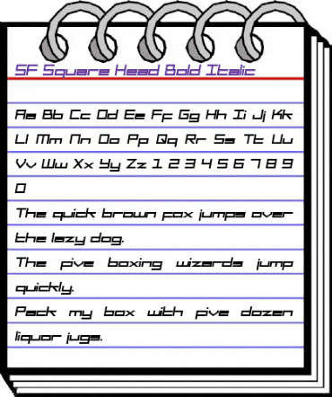 SF Square Head Bold Italic animated font preview SF Square Head Bold Italic animated font preview