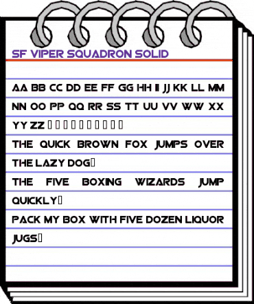 Viper Squadron Solid Regular animated font preview
