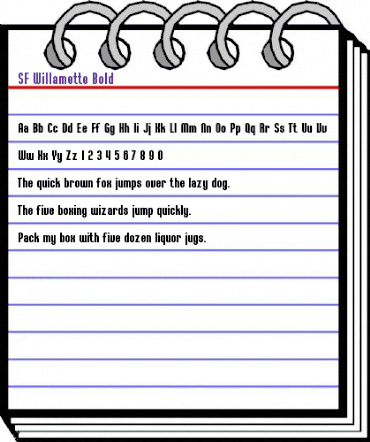 SF Willamette Bold animated font preview SF Willamette Bold animated font preview