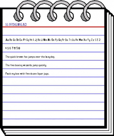 SG BROKENHEAD Regular animated font preview SG BROKENHEAD Regular animated font preview