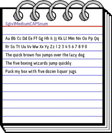 Sgiv1MediumCAPSnum Regular animated font preview Sgiv1MediumCAPSnum Regular animated font preview