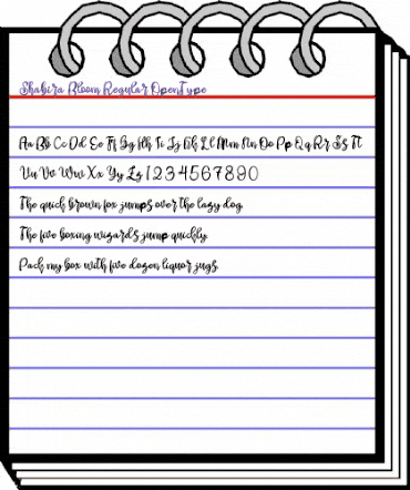 Shabira Bloom Regular animated font preview