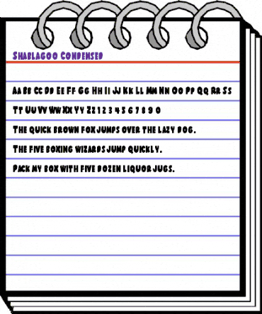 Shablagoo Condensed Condensed animated font preview Shablagoo Condensed Condensed animated font preview