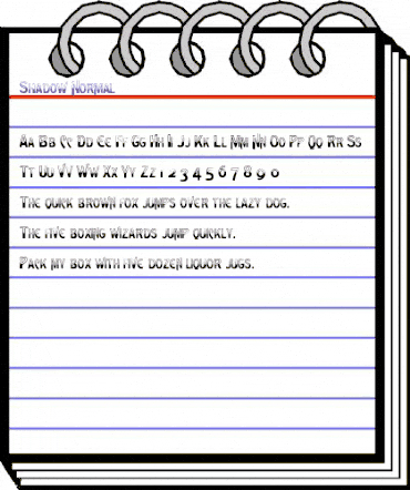 Shadow Normal animated font preview Shadow Normal animated font preview