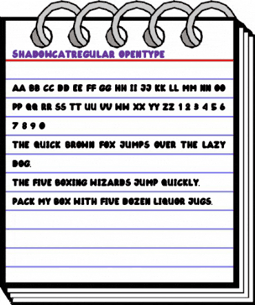 Shadow Cat Regular animated font preview Shadow Cat Regular animated font preview