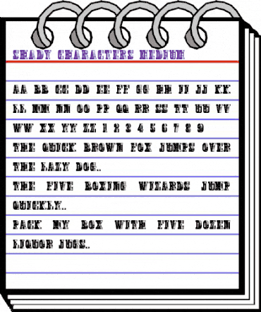 Shady Characters Medium animated font preview Shady Characters Medium animated font preview