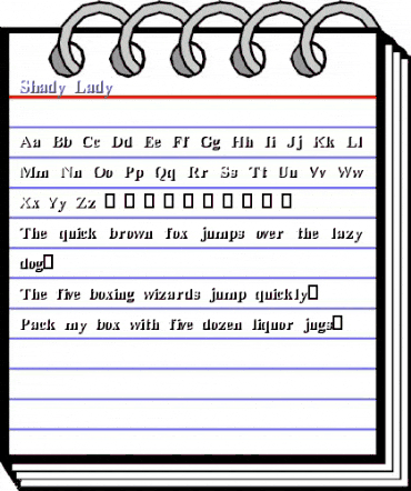 Shady Lady Regular animated font preview Shady Lady Regular animated font preview