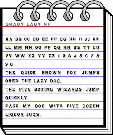 Shady Lady NF Regular animated font preview Shady Lady NF Regular animated font preview