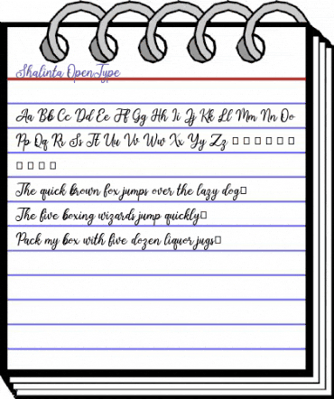 Shalinta Regular animated font preview Shalinta Regular animated font preview