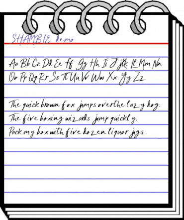 SHAMBLE - demo Regular animated font preview