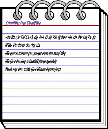 Shanders Free Regular animated font preview Shanders Free Regular animated font preview