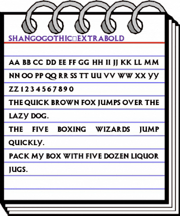 ShangoGothic ExtraBold animated font preview