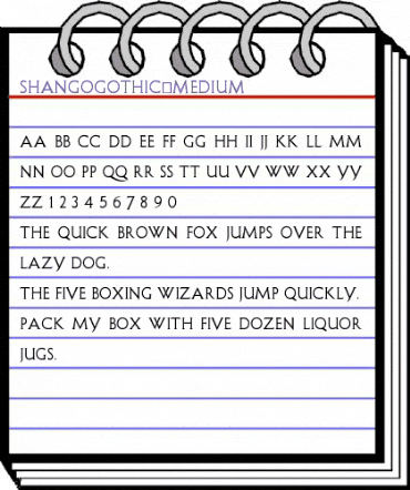 ShangoGothic Medium animated font preview