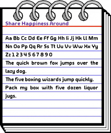 Share Happiness Around Regular animated font preview Share Happiness Around Regular animated font preview