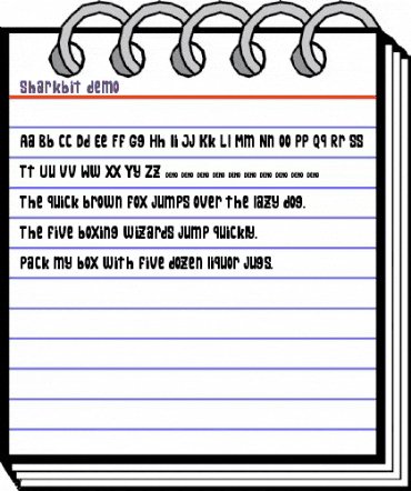 Sharkbit demo Regular animated font preview