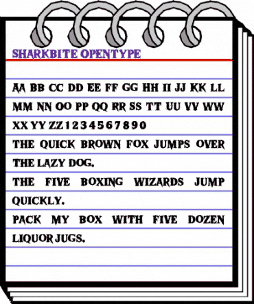 Sharkbite Regular animated font preview Sharkbite Regular animated font preview