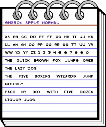 Sharon Apple Normal animated font preview