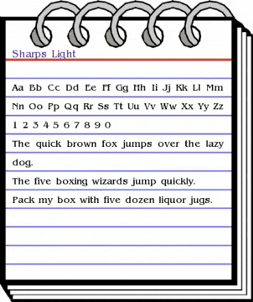 Sharps Light Regular animated font preview