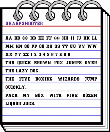 Sharpshooter Regular animated font preview
