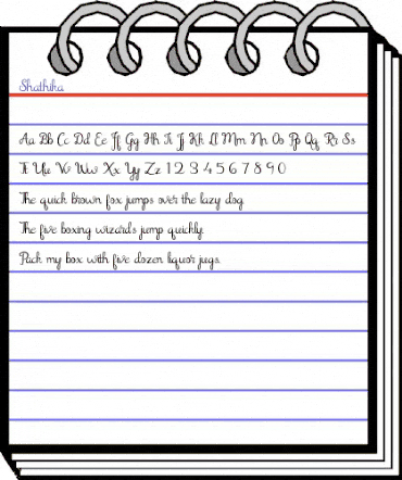 Shathika Regular animated font preview