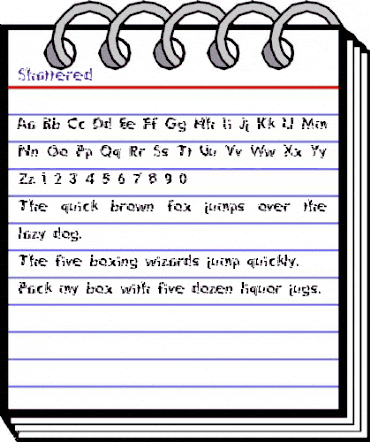 Shattered Regular animated font preview Shattered Regular animated font preview