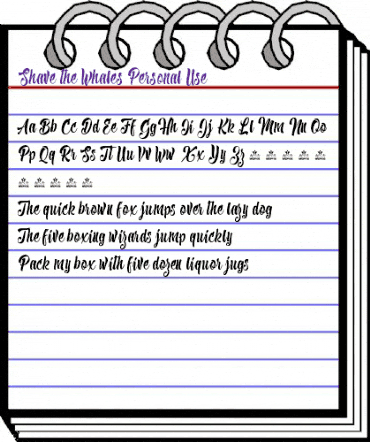 Shave the Whales Personal Use Regular animated font preview Shave the Whales Personal Use Regular animated font preview