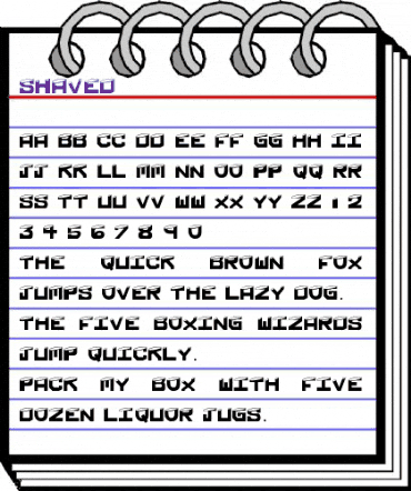 Shaved Regular animated font preview Shaved Regular animated font preview