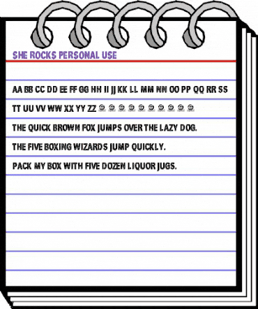 She Rocks Personal Use Regular animated font preview She Rocks Personal Use Regular animated font preview